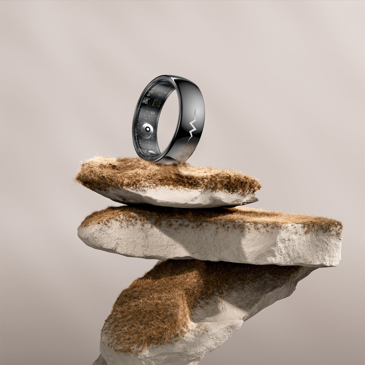 FITAOS R06 Blood Glucose ECG/EKG Blood Pressure Monitoring AI Health Analysis Smart Ring