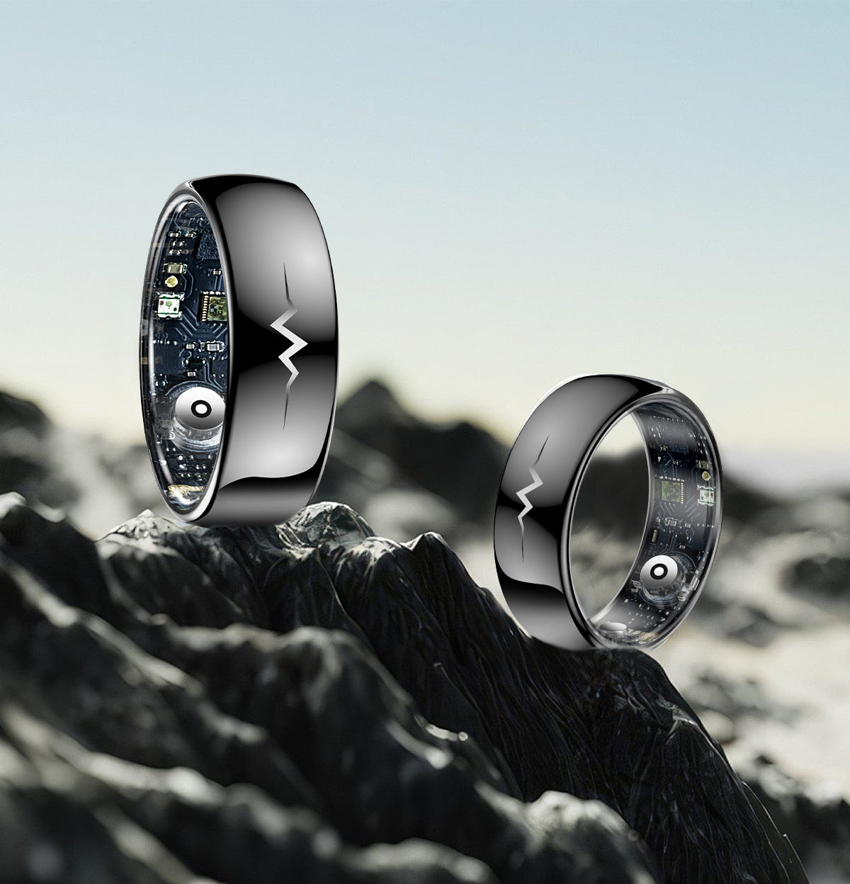 FITAOS R06 Blood Glucose ECG/EKG Blood Pressure Monitoring AI Health Analysis Smart Ring