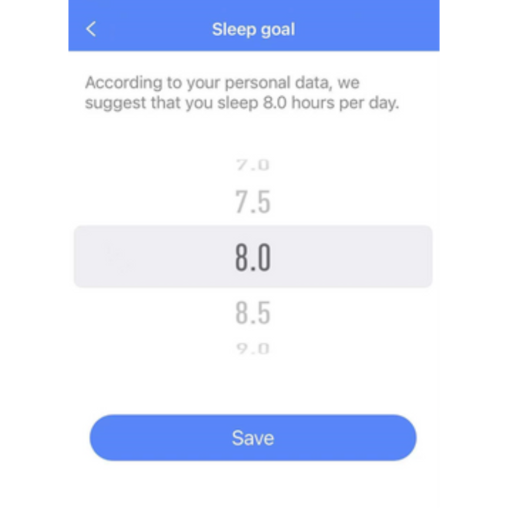 Setting Your Sleep Goal - Fitaos