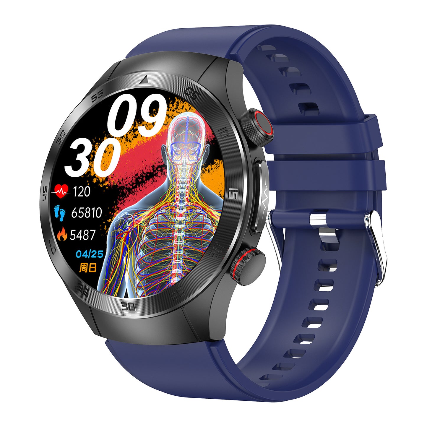 Fitaos Max 2 Laser therapy smart watch ecg blood glucose blood oxygen uric acid lipid monitoring