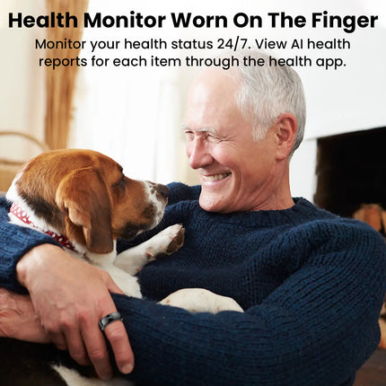 FITAOS R06 Blood Glucose ECG/EKG Blood Pressure Monitoring AI Health Analysis Smart Ring