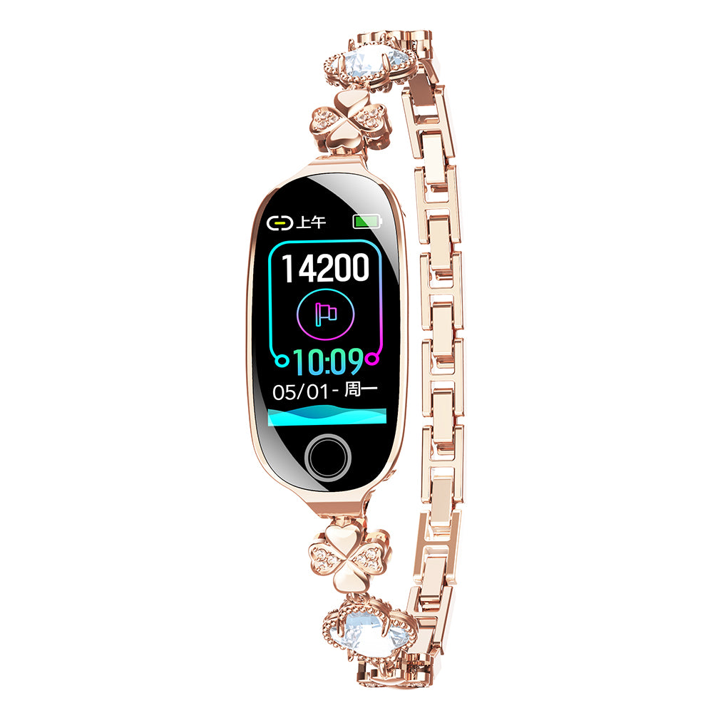 Fitaos Blood Sugar Blood Pressure monitoring Luxury Diamond Design Fashion Smartwatch