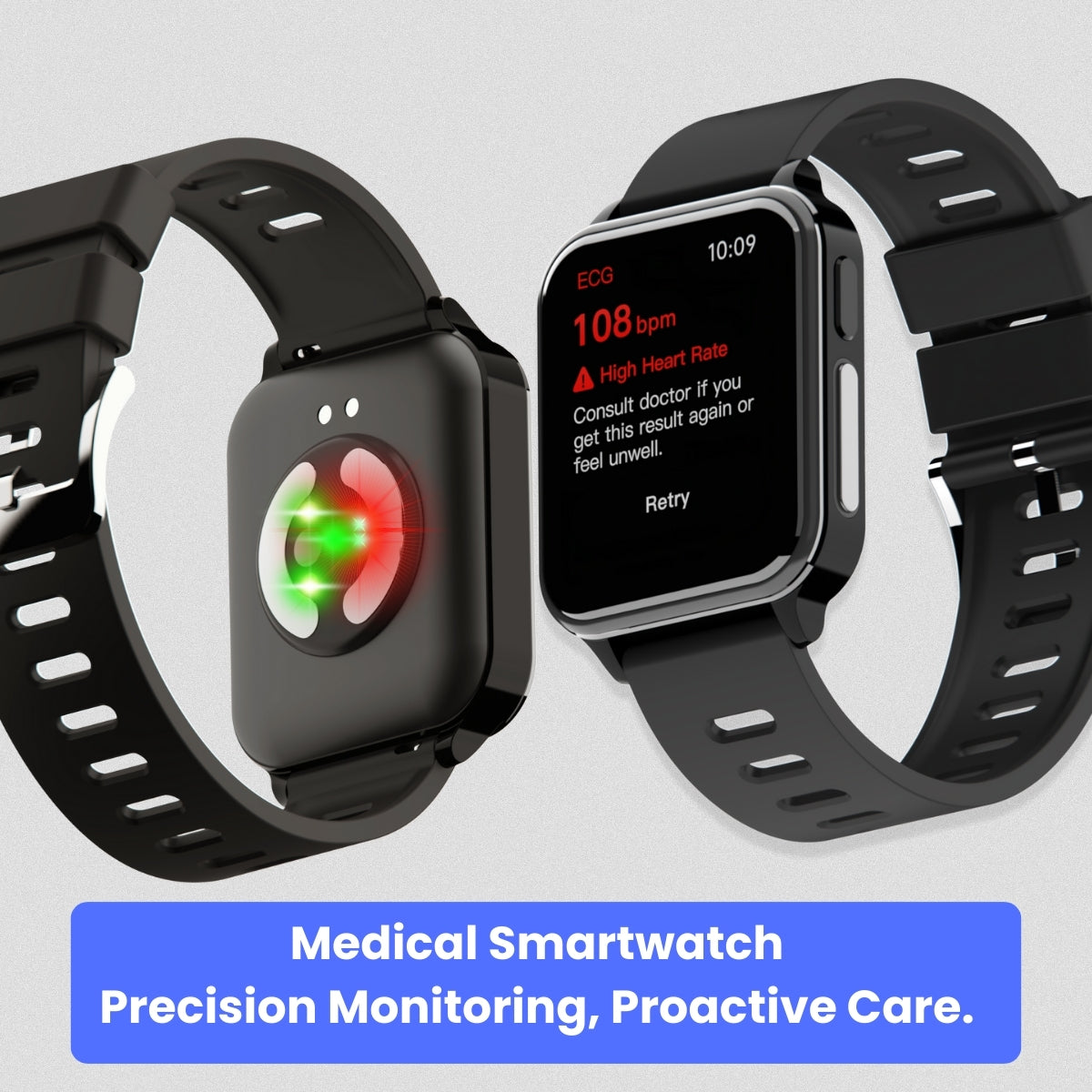 CFDA Certification Health ECG  Smartwatch With Blood Oxygen Heart Rate Monitor Sleep Monitoring Health Tracker Watch