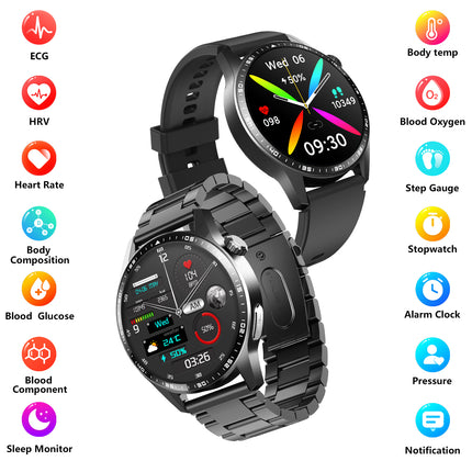 Fitaos ECG Blood glucose Blood Oxygen monitoring SOS Smartwatch