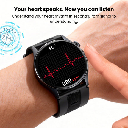 Fitaos Max 6 High-end Flagship Air Pump Blood Pressure ECG Blood Sugar Blood Oxygen Monitoring SmartWatch
