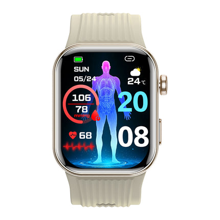 Fitaos Max 7 AI Analysis Air Pump Blood Pressure ECG Blood Sugar Blood Oxygen Monitoring SOS SmartWatch