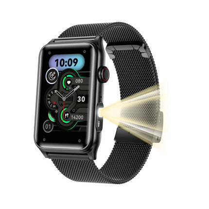Fitaos Flashlight Blood Sugar Blood Pressure Blood oxygen Sleep Monitoring Waterproof Smartwatch