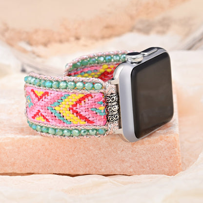 Boho style nylon woven watch strap