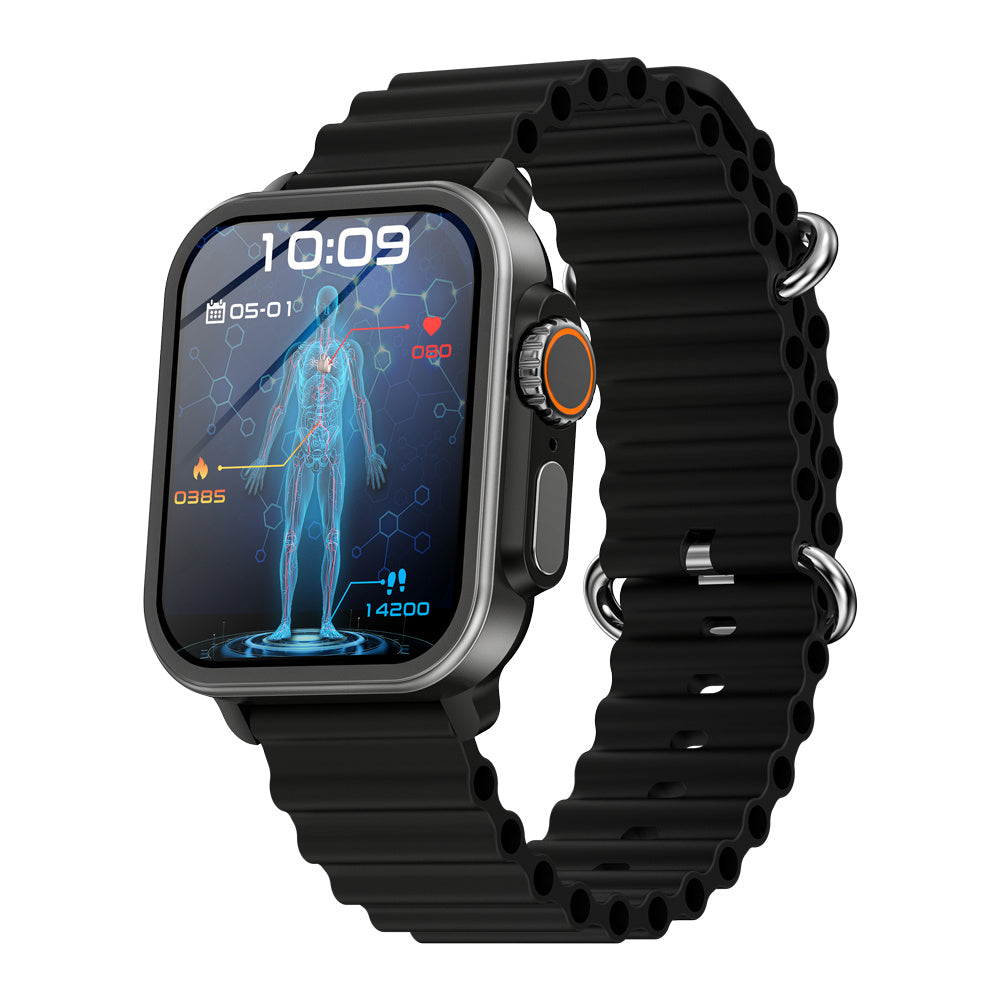 FITAOS  VEE Bluetooth Call ECG/EKG Blood Oxygen Heart rate Blood Sugar Monitoring Music SmartWatch