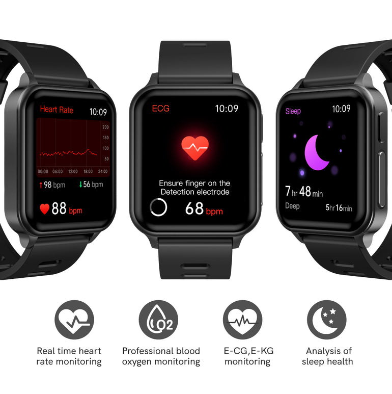 CFDA Certification Health ECG  Smartwatch With Blood Oxygen Heart Rate Monitor Sleep Monitoring Health Tracker Watch