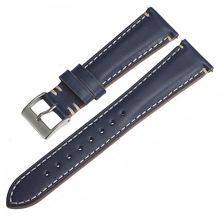 Vintage Double Stitched Calf Leather Strap 20 / 22 / 18 mm