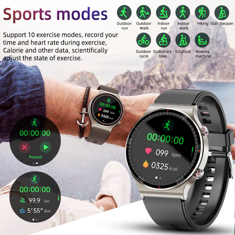 FITAOS ECG Blood Oxygen Heart rate Health  Monitoring Smart Watch Pro1 for Women or Men