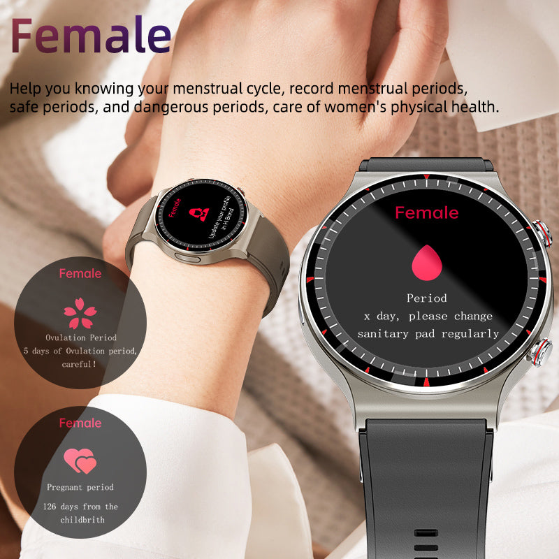 FITAOS ECG Blood Oxygen Heart rate Health  Monitoring Smart Watch Pro1 for Women or Men